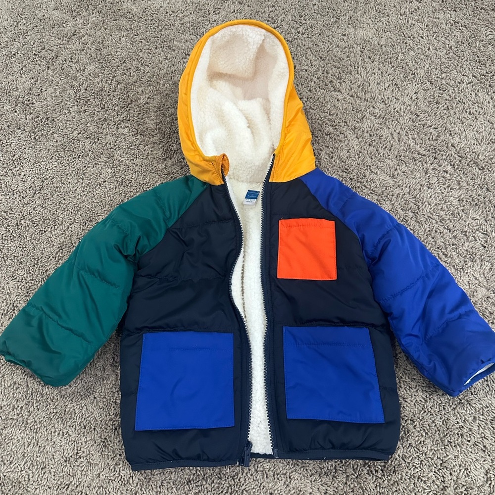 Old Navy Kids Colorblock Jacket - Yellow, Green, Blue, Orange